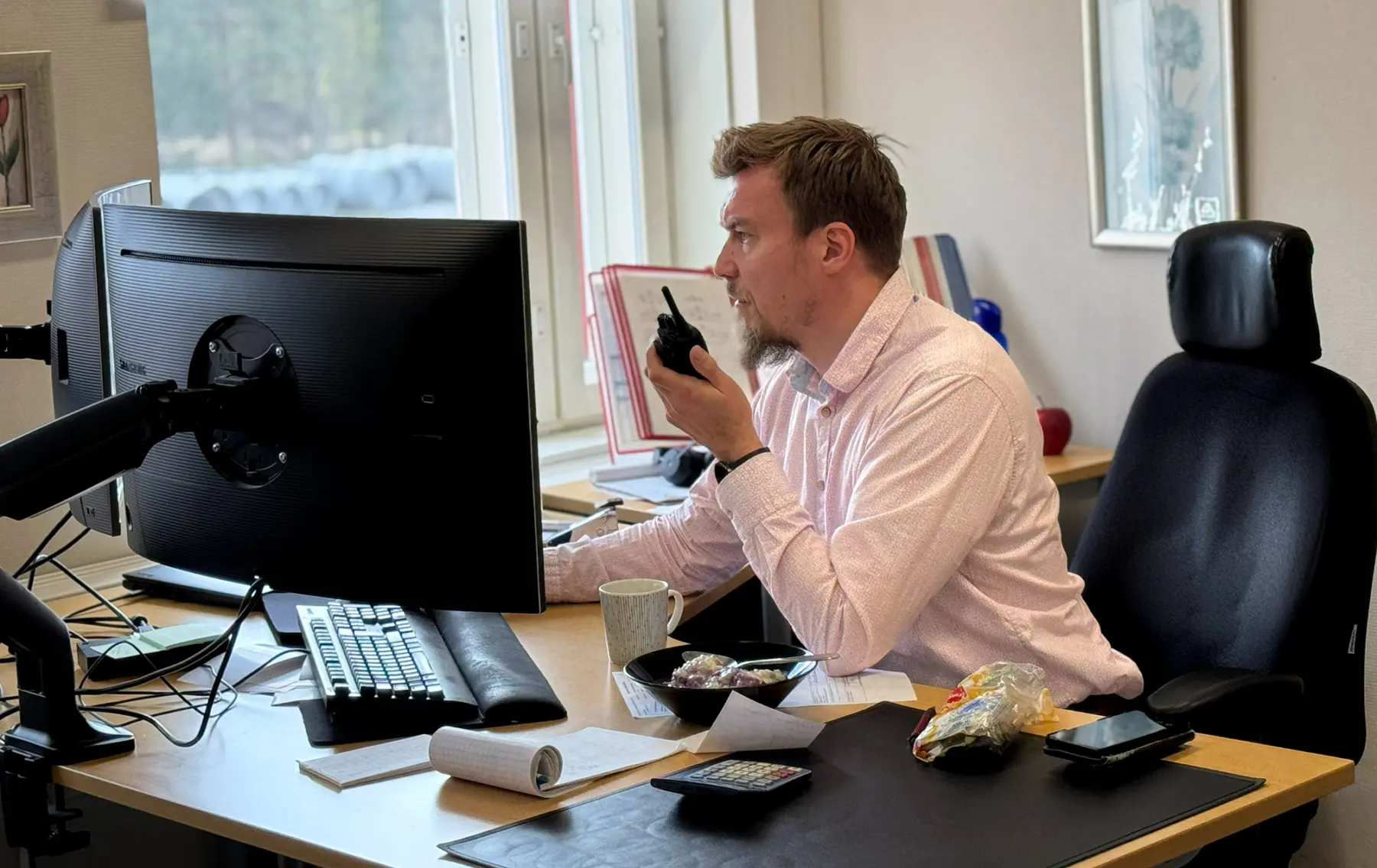 Sami Miettinen Ruskon Betonin Kokkolan betonituotetehtaalla
